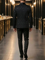 Nouvelle Arrivée Costume de Mariage Homme Formel Smoking Jacquard Revers Châle Blazer Gilet Pantalon Ensembles 3 Pièces pour Hommes