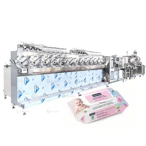 Máquina para fazer lenços de tecido úmido FULL AUTO 30-120 PCS para uso de bebês