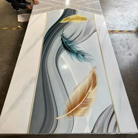 Panneau Y nouvelle pierre artificielle à haute densité de lumière revêtement UV en plastique plaque de feuille de marbre panneau mural
