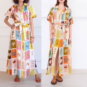 เดรสมีสายหนังหรูหราสไตล์ยุโรป-อเมริกา2025เสื้อคาร์ดิแกนพิมพ์ลายเสื้อผ้าแบบลำลองซักได้แบบอิสระ - Product Image 5