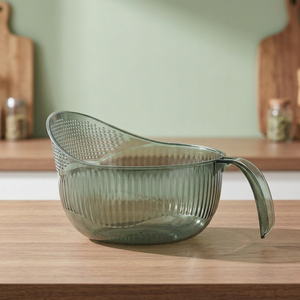 Multifunctional PP Plastic Food <b>Storage</b> <b>Jar</b> Handle Transparent <b>Kitchen</b> Rice Fruit Vegetable Noodle Basket 8 Compartments Light - Product Image 2