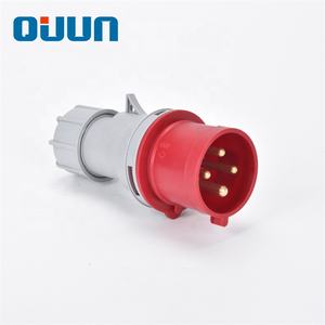 Phích cắm và ổ cắm điện công nghiệp chất lượng cao PA66 4P 3P+E 32A 380V 6h IP44 loại đực, sản xuất trực tiếp từ nhà máy OEM - Product Image 4