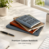 Carnet de notes A6 OEM, journal quotidien, agenda, couverture en cuir, impression de logo personnalisé, vente en gros pour le bureau et les entreprises
