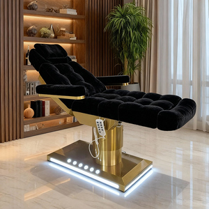 เตียงเสริมความงามไฟฟ้าพร้อมขาอุ่นและยกสูงสำหรับการ<span class=keywords><strong>นวด</strong></span>หน้าและทรีทเมนท์เพื่อความงามในร้านเสริมสวย - Product Image 2