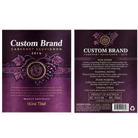Etiquetas Adhesivas Personalizadas de Fábrica con Relieve, Lámina Dorada, UV Localizado y Textura Elevada para Botellas de Bebidas, Vino y Whisky