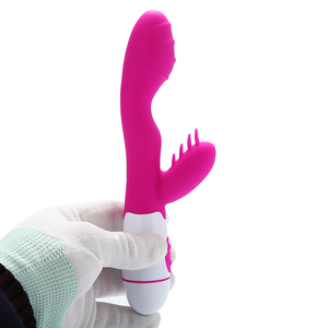 Silikon Kaninchen <span class=keywords><strong>Vibrator</strong></span> für Frauen 30-Frequenz G-Punkt Doppel massage gerät Klitoris Flirten Massage Sexspielzeug Intimes Produkts piel