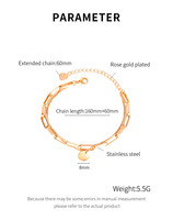 Bracelet breloque pour femme, bijou en acier inoxydable 2021, style moderne, nouvelle collection 316