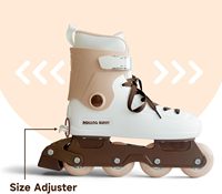 Patins à roulettes professionnels en ligne, longueur réglable, avec 4 roues, pour hommes et femmes débutants, avec frein amovible