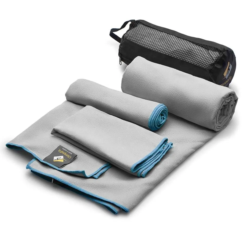 Toalha de camurça ultra macia personalizada, toalha esportiva quadrada de microfibra com design compacto, 200gsm100% de poliéster para academia, yoga, spa