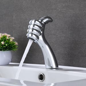 Robinet cascade contemporain Moder Hot-Selling-Poignée de <span class=keywords><strong>pouce</strong></span> unique en forme de mainRobinet de lavabo de salle de bain avec design distinctif - Product Image 5
