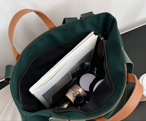 Bolso de Mano Casual para Mujer, Tipo Tote, Bandolera, Plegable, con Cierre de Cremallera, Impermeable, Resistente, Portátil, con Dos Correas, para Uso Diario - Product Image 5