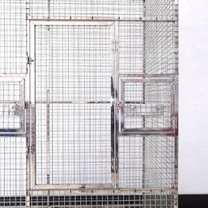 <span class=keywords><strong>Cage</strong></span> de Vol Grande pour Ara en Acier Inoxydable avec Roulettes pour Équipement Vétérinaire EUR VET - Product Image 4