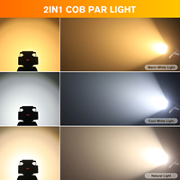 Luces Par COB de 200W de Doble Color con Luces Par Blancas Frías y Cálidas para DJ, Escenarios, Fiestas, Conciertos, Iglesias, Bodas, Teatro, Iluminación de Techo