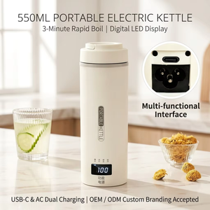 Kingze vente en gros 110V voyage bouilloire <span class=keywords><strong>électrique</strong></span> Portable thé café bouilloire <span class=keywords><strong>chauffe</strong></span>-<span class=keywords><strong>eau</strong></span> avec 4 contrôle de température - Product Image 1