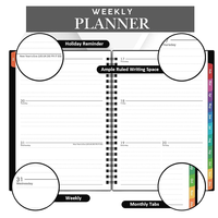 Agenda en cuir véritable rechargeable 2026 A5, agenda personnalisé avec boucle pour stylo, couverture personnalisée, organisateur quotidien, coffret cadeau premium
