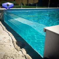 Feuille acrylique résistante aux UV de haute qualité, sol en plexiglas pour piscines extérieures