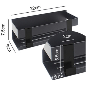 Estante de <span class=keywords><strong>ducha</strong></span> adhesivo moderno de <span class=keywords><strong>acero</strong></span> <span class=keywords><strong>inoxidable</strong></span> para baño Estante de esquina montado en la pared <span class=keywords><strong>sin</strong></span> necesidad de taladrar - Product Image 5