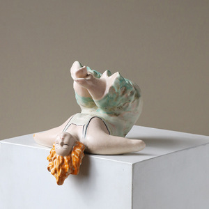 Statue en porcelaine blanche faite à la main de style européen <span class=keywords><strong>Bossi</strong></span> Creative, décoration de salon, décoration de bureau, couloir, cadeau de nouvelle maison pour les filles - Product Image 4