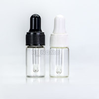 Emballage vide de flacon compte-gouttes de sérum d'huile essentielle de verre cosmétique de flacons d'échantillon clairs de 2ml 3ml 5ml 10ml