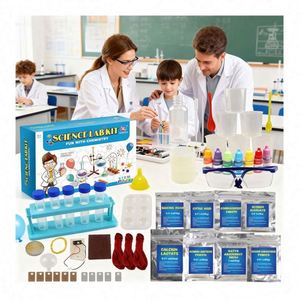 Kit d'apprentissage scientifique STEM complet pour enfants - Jouet de laboratoire de chimie éducatif en plastique, amusant et sûr pour les expériences pratiques - Product Image 5