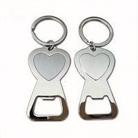 Porte-clés décapsuleur en métal vierge personnalisable pour sublimation, gravure souvenir religieuse, vente en gros
