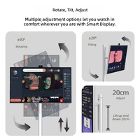 Nouvel écran intelligent portable UHD de 32 pouces avec écran tactile mobile, roulettes, téléviseur sans fil pour le bureau