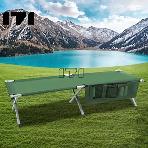 Lit de Camping simple classique meubles de salon pliants de base inclinable pliant en aluminium Camping canapé-lit lits de camp tente de lit