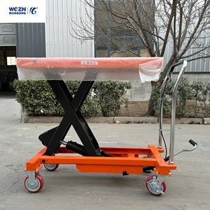 WGZN 유압식 수동 리프트 테이블 트럭 휴대용 리프트 플랫폼 1000KG 이동식 미니 핸드 리프터 조절식 목공용 시저 - Product Image 2