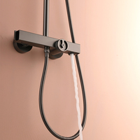 Mitigeur de douche thermostatique moderne salle de bain mitigeur en laiton robinet de douche 10 pouces système de douche à effet pluie rond