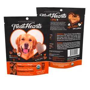 Hot Sale Matte Finish Ziplock Smell Proof Custom Printed Stand Up Pouch for dog food / pet food