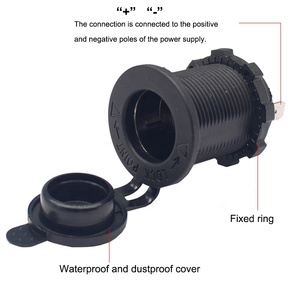 Toma de corriente impermeable para coche y motocicleta, adaptador de corriente de 12v, enchufe para encendedor de cigarrillos - Product Image 3