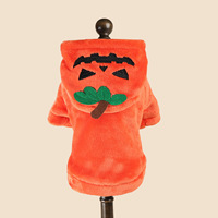 Costume de Citrouille d'Halloween pour Animaux de Compagnie, Tenue Douce en Peluche à Capuche pour Chien, Vêtements d'Halloween pour Petits Chiens pour Fêtes et Cosplay