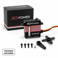 XQ POWER Boîtier en aluminium CNC Servo sans noyau 22KG Engrenage en acier inoxydable Moteur numérique haute vitesse 0.10s 8.4V pour avion RC et drone