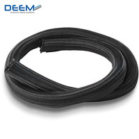 Gaine de protection flexible auto-fermante DEEM en PE tressé noir, ignifuge VW-1, certifiée ROHS pour la gestion des câbles