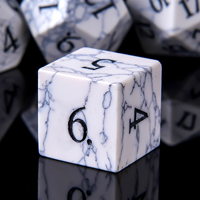 1 pièce de dés de jeu de rôle DND en lapis-lazuli bleu naturel, faits à la main, polyédriques, en cristal, écologiques, taille standard, pour jeux de société Dungeons & Dragons