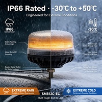 LED-Warnleuchte 12V 24V Signal Bernsteinfarbener Rotierender Rundumleuchter Blinkende Notfall-Warnleuchte
