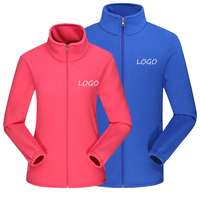 Chaqueta polar de alta calidad con logotipo personalizado de 330 gramos para hombre y mujer, chaqueta informal de cuello redondo con cremallera completa sólida para Otoño e Invierno
