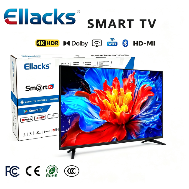 Smart Google TV 32 43 55 65 75 Inch 4K UHD QLED Android Televiseurs Inteligentes for Living Room TV FRAMELESS 75 INCH SMART TV