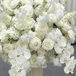 Arreglo Floral Artificial Totalmente Blanco de Primera Calidad para Ceremonia de Boda - Product Image 4