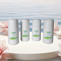 Déodorant anti-transpirant en baume rond de 65 ml, emballage en plastique, flacon roll-on, surface lisse, logo personnalisé, couleur personnalisée, flacon de voyage