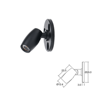Mini projecteur LED 1W pour vitrine de bijoux, faisceau étroit, éclairage de vitrine de musée