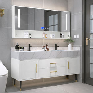 Mueble de Baño Moderno y Económico de 32 Pulgadas, Montado en la Pared, con 1 Lavabo, de Lujo para Hotel, Color Blanco, Liquidación - Product Image 6