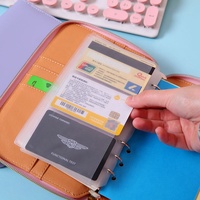 Nueva Carpeta de Cuero Clásica para Oficina, Escuela, Estudiantes, con Cierre, Hojas Sueltas, para Cuadernos, Artículos de Papelería, Personalizable