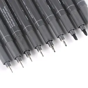 Venta al por mayor color diferentemente pluma 0,3-Bolígrafo de línea fina, bolígrafo negro de punta fina, bolígrafo de Color Fineliner