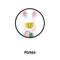 Figuras Sorpresa en Bolsa Ciega de Animales de Dibujos Animados: Ciervo Sika, Cachorro, Unicornio, Pingüino, Tiburón, Conejo. Set de Bloques de Construcción de Plástico para Ensamblar.