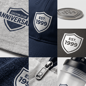 Ensemble de club personnalisé avec t-shirt d'anniversaire, casquette brodée, serviette de sport, bouteille shaker, boîte cadeau - Product Image 3