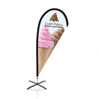 Drapeau publicitaire en forme de larme de haute qualité, imprimé sur mesure, pour publicité extérieure, drapeau de plage volant, enseigne personnalisée en forme de larme