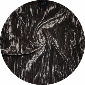 Мраморная шелковая бархатная ткань, шелковая вискозная ткань черного цвета