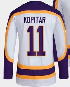 Nuevas camisetas de hockey sobre hielo OEM personalizadas 24-25 con bordado de sarga y transferencia térmica para equipos, uniforme de entrega rápida 100% poliéster - Product Image 6