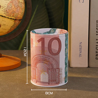 Tirelire créative en métal, boîte de rangement ronde grande capacité, pot à monnaie, décoration de bureau, jouet, cadeau, vente en gros d'usine